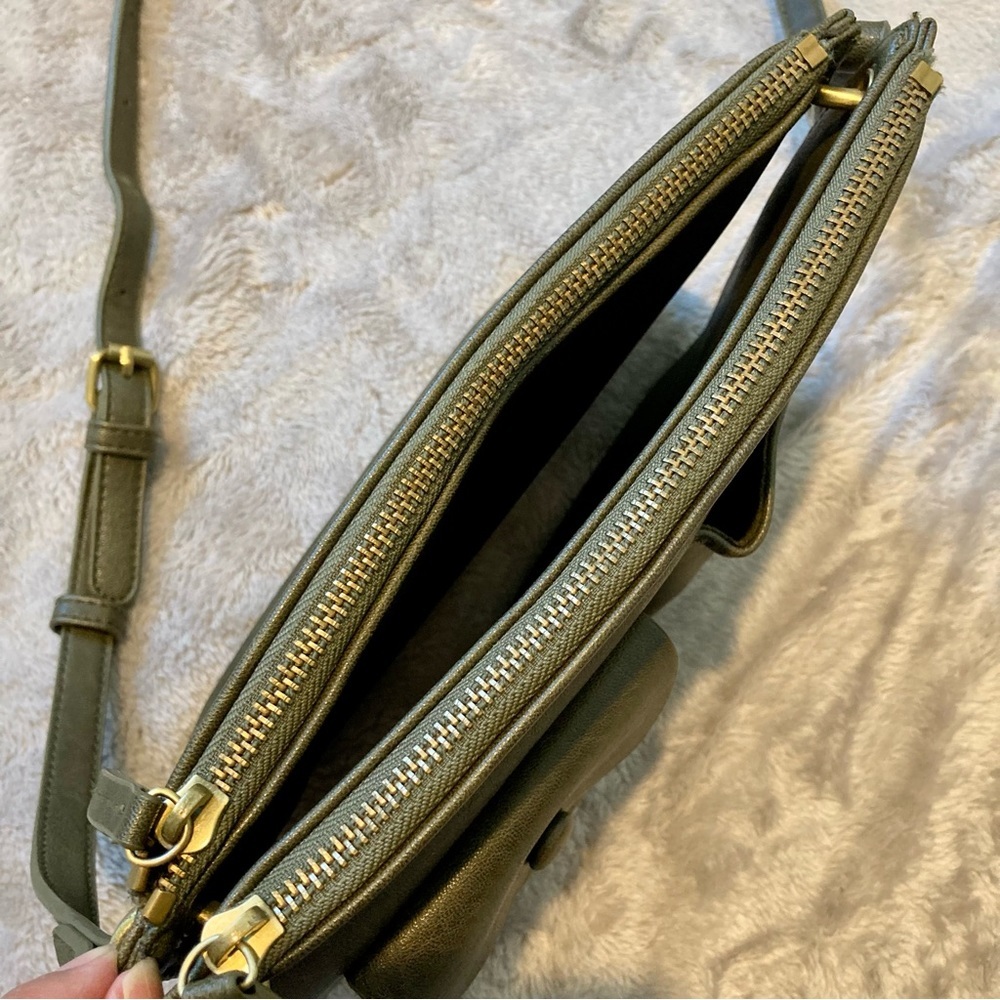 Anthropologie Olive Green Crossbody Bag - Picture 4 of 12